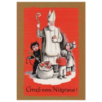 Ansichtskarten Nikolaus „Gruß vom Nikolaus“