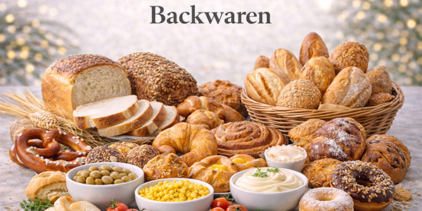 Frische Backwaren kaufen Online Sortiment mit Brot Brötchen Gebäck