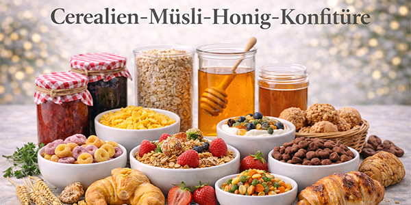 Cerealien, Müsli, Konfitüre & Honig Der perfekte Start in den Tag