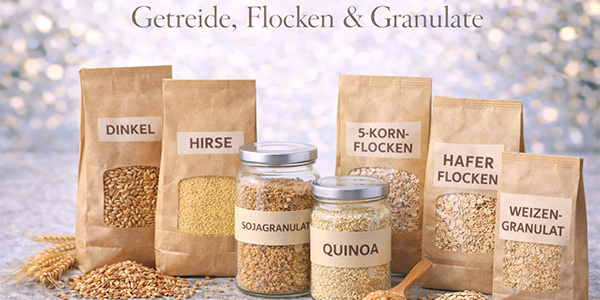 Getreide, Flocken & Granulate – Gesunde Basis für Ihre Mahlzeiten