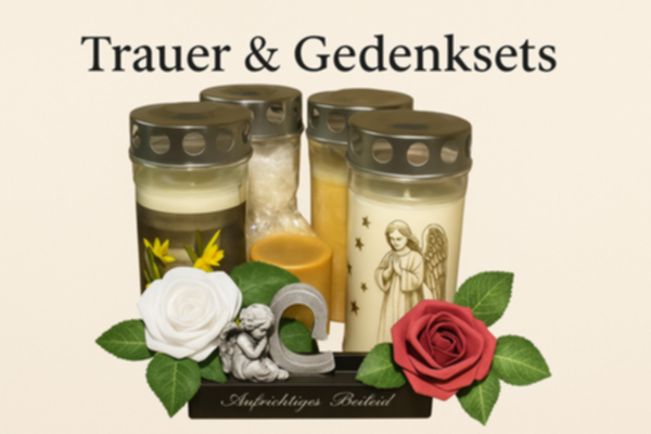Gedenk-Kerzengestecke kaufen – liebevolle Arrangements zum Erinnern