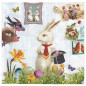 Preview: Paper+Design Osterserviette Magic Easter rabbit 33cmx33cm 20 Stück