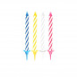 Preview: PAPSTAR Geburtstagskerzen mit Halter 6 cm farbig