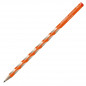 Preview: Schmaler Dreikant-Bleistift für Rechtshänder - STABILO EASYgraph S in orange - 2er Pack - Härtegrad HB