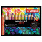 Preview: Buntstift, Wasserfarbe & Wachsmalkreide - STABILO woody 3 in 1 - ARTY - 10er Pack - mit 10 verschiedenen Farben und Spitzer