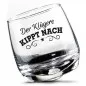 Preview: Gilde Wackelglas „Der Klügere KIPPT NACH“ 2er Set in Zylinderbox mit Banderole H 23 x D 8,3 cm