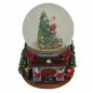 Preview: Weihnachten Schneekugel Kamin LED und Musik 17x15x19,5cm