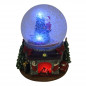 Preview: Weihnachten Schneekugel Kamin LED und Musik 17x15x19,5cm