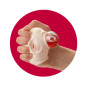 Preview: Trendhaus Quetschfigur Scary Head BOO 6,5×7×6 cm nachtleuchtend