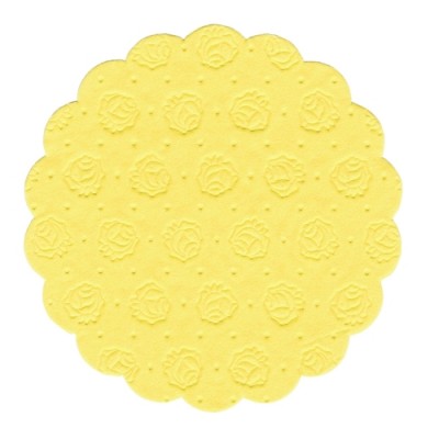 Tassen-Untersetzer rund Ø 9 cm 20 Stück gelb 9-lagig