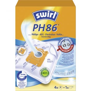 Swirl PH86 Staubsaugerbeutel 4 Stück + 1 Filter