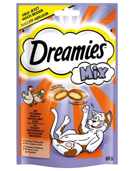 Dreamies Snacks Mix mit Huhn & Ente Katzensnack 6x60g