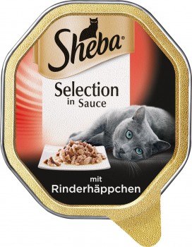 Sheba Schale Selection in Sauce mit Rinderhäppchen 22x85g