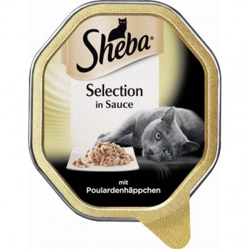 Sheba Schale Selection in Sauce mit Poulardenhäppchen 22x85g