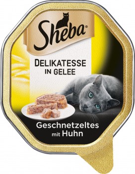 Sheba Schale Delikatesse in Gelee Geschnetzteltes mit Huhn 22x85g