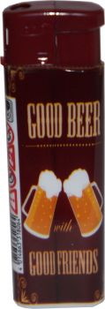 Atomic Elektronik Feuerzeug Nachfüllbar Retro Beer Motiv - Good Beer