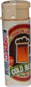 Atomic Elektronik Feuerzeug Nachfüllbar Retro Beer Motiv - Cold Beer
