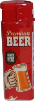 Atomic Elektronik Feuerzeug Nachfüllbar Retro Beer Motiv - Premium Beer
