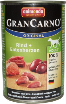 Animonda Dose GranCarno Original Rind & Entenherzen 6x400g