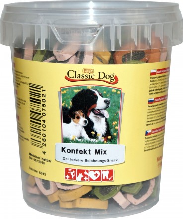 Classic Dog Snack Konfekt Mix Eimer 500g