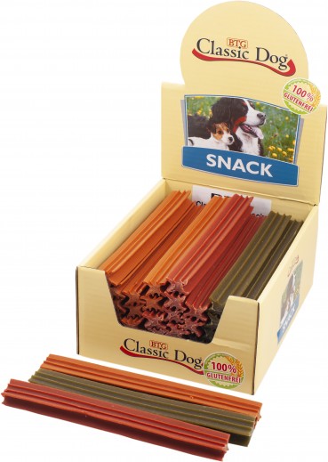 Classic Dog Snack Kaustange glutenfrei Maxi 23cm in natur, rot oder grün