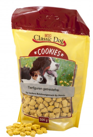 Classic Dog Snack Cookies Tierfiguren getreidefrei 500g