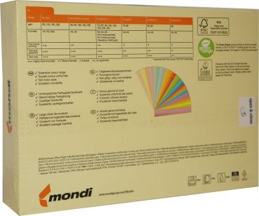 IQ Kopierpapier Pastell A4 160 g/qm Gelb