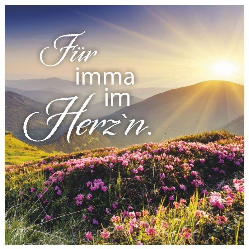 Preview: Hofer-Kerzen Premium 4 Tage Motivlicht, Für imma im Herze‘n