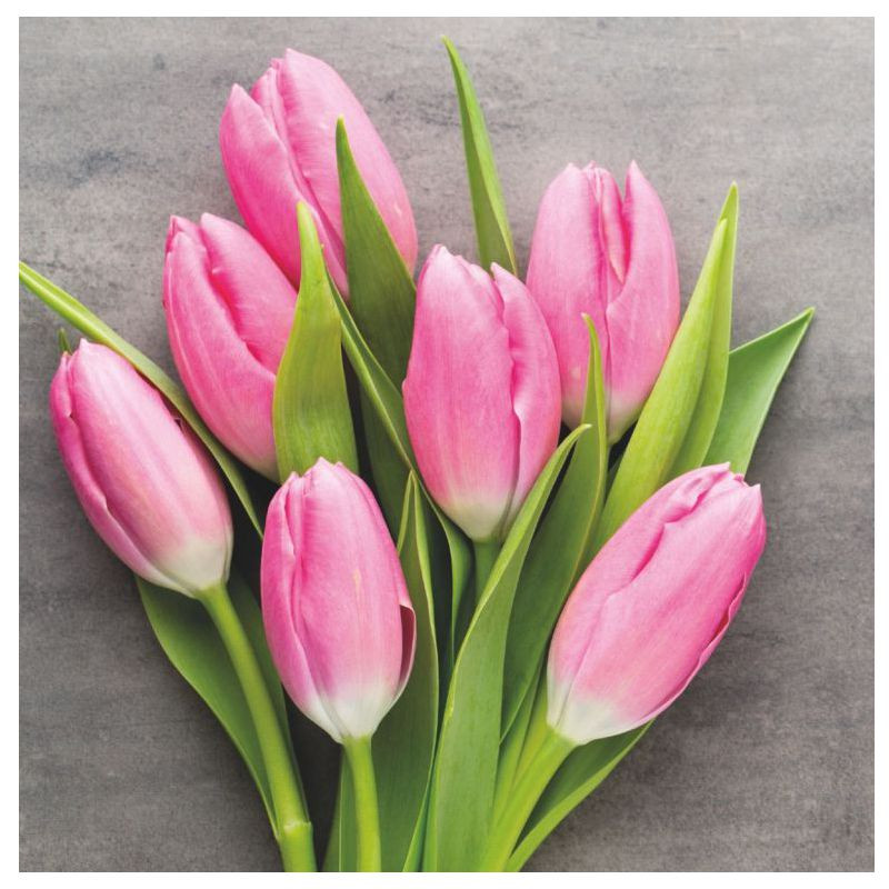 Preview: Hofer-Kerzen Premium 7 Tage Motivlicht, TULPENSTRAUSS