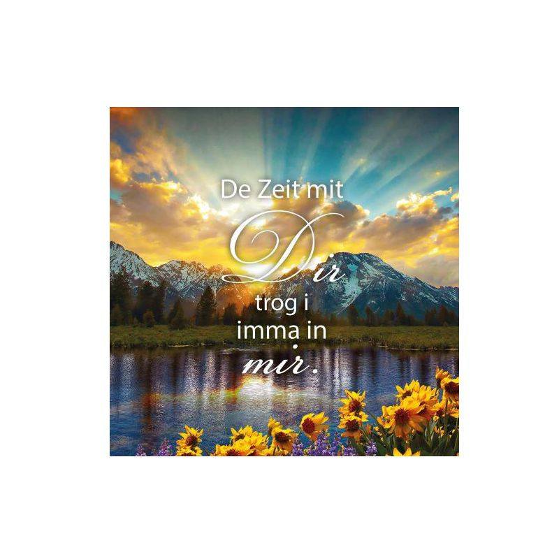 Preview: Hofer-Kerzen Premium 7 Tage Motivlicht, Die Zeit mit dir, trog i imma in mir