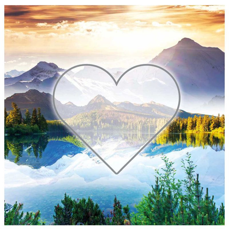 Preview: Hofer-Kerzen Premium 7 Tage Motivlicht Herz, BERGSEE