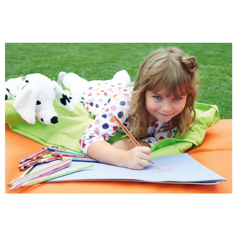 Preview: Dreikant-Buntstift - STABILO Trio dick - 12er Pack - mit 12 verschiedenen Farben