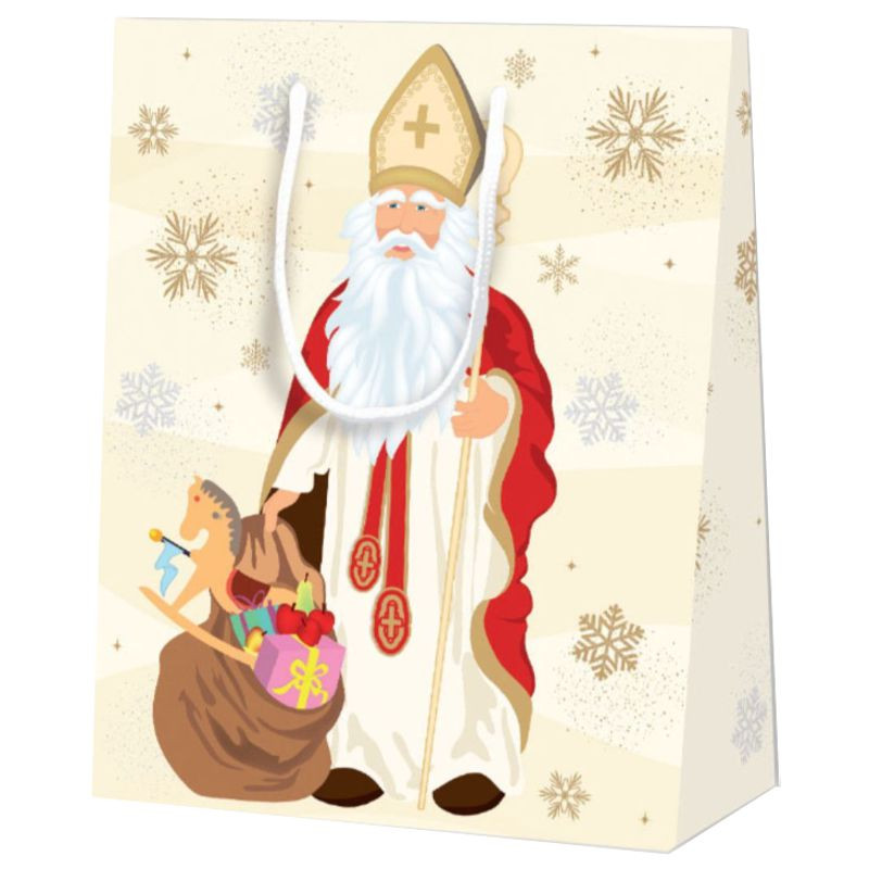 Geschenkstasche Nikolaus Medium (18 x 23 cm) – Perfekte Verpackung für die Weihnachtsüberraschung