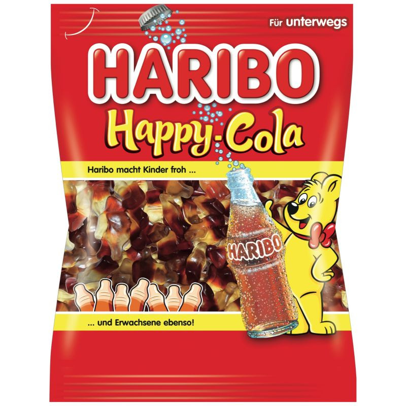 Haribo Happy Cola Fruchtgummi Colaflaschen 100 g Beutel