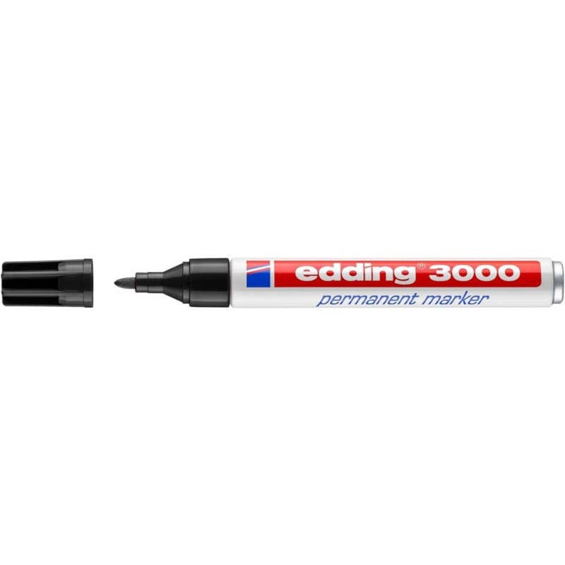 Preview: Edding 3000 Permanentmarker  1,5-3mm schwarz