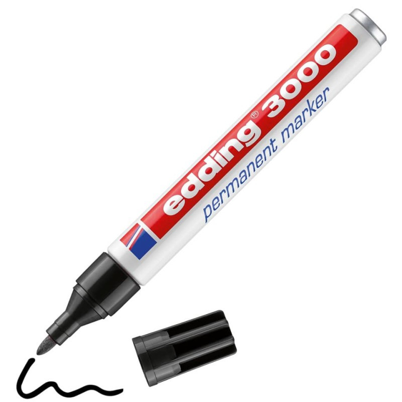 Preview: Edding 3000 Permanentmarker  1,5-3mm schwarz