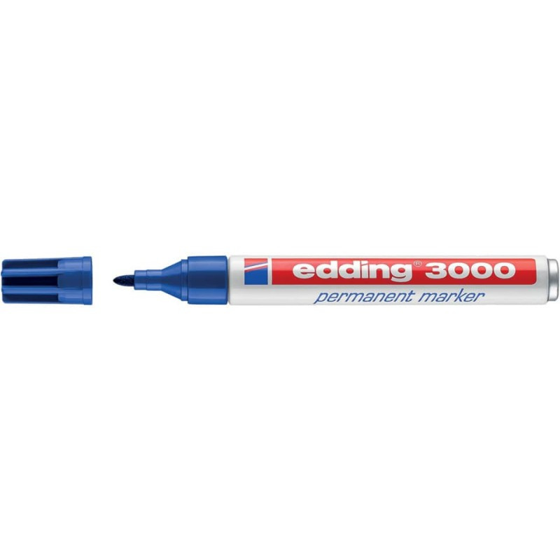 Preview: Edding 3000 Permanentmarker  1,5-3mm blau