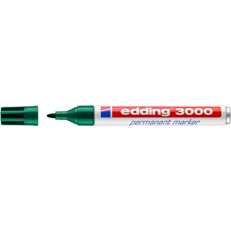 Preview: Edding 3000 Permanentmarker  1,5-3mm grün