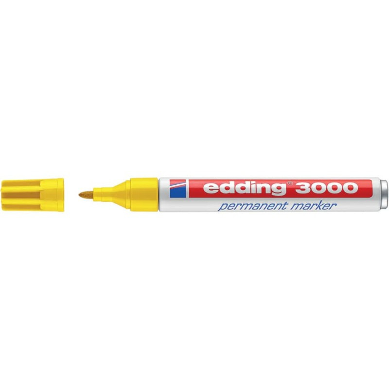 Preview: Edding 3000 Permanentmarker  1,5-3mm gelb