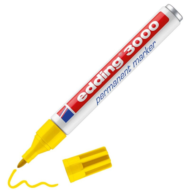 Preview: Edding 3000 Permanentmarker  1,5-3mm gelb