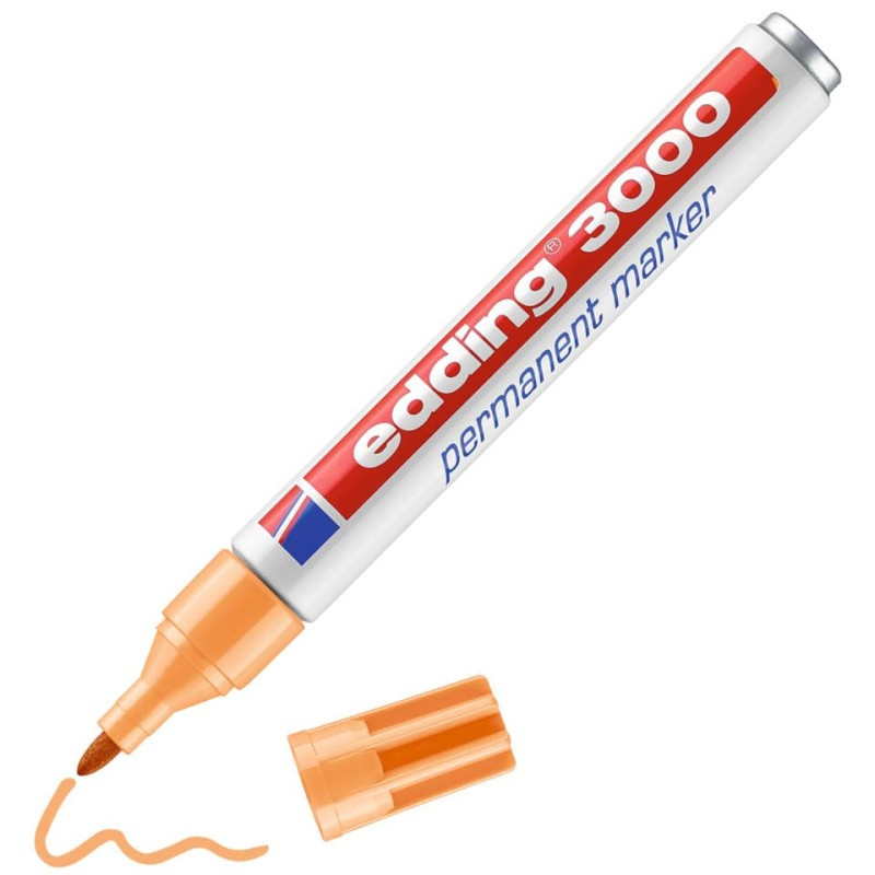 Preview: Edding 3000 Permanentmarker  1,5-3mm hellorange