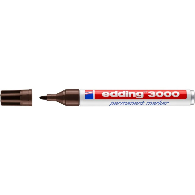 Preview: Edding 3000 Permanentmarker  1,5-3mm dunkelbraun