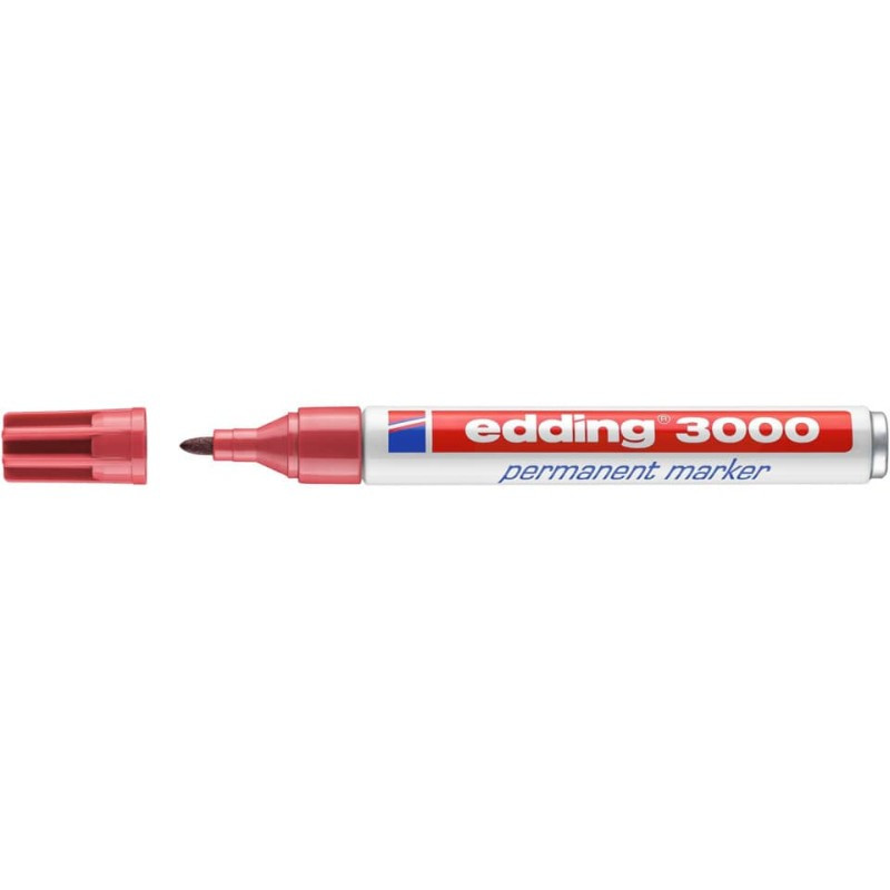 Preview: Edding 3000 Permanentmarker  1,5-3mm karminrot
