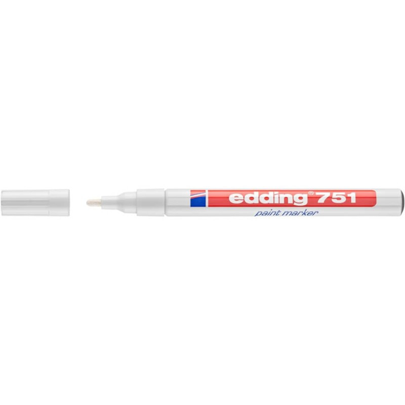 Preview: Edding 751 Lackmarker Creativ 1-2mm weiß
