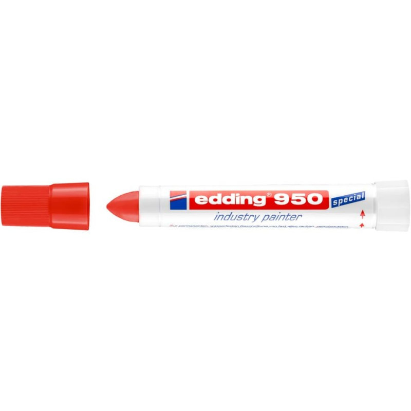 Preview: Edding 950 Industriemarker Permanentmarker 10mm rot