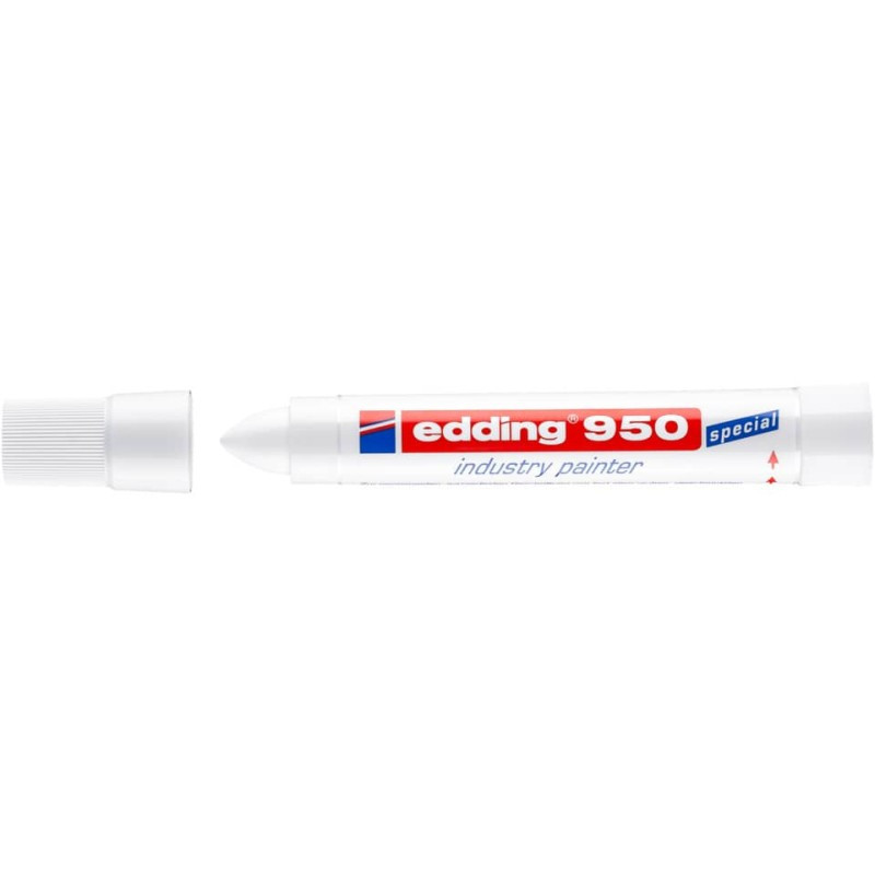 Preview: Edding 950 Industriemarker Permanentmarker 10mm weiß