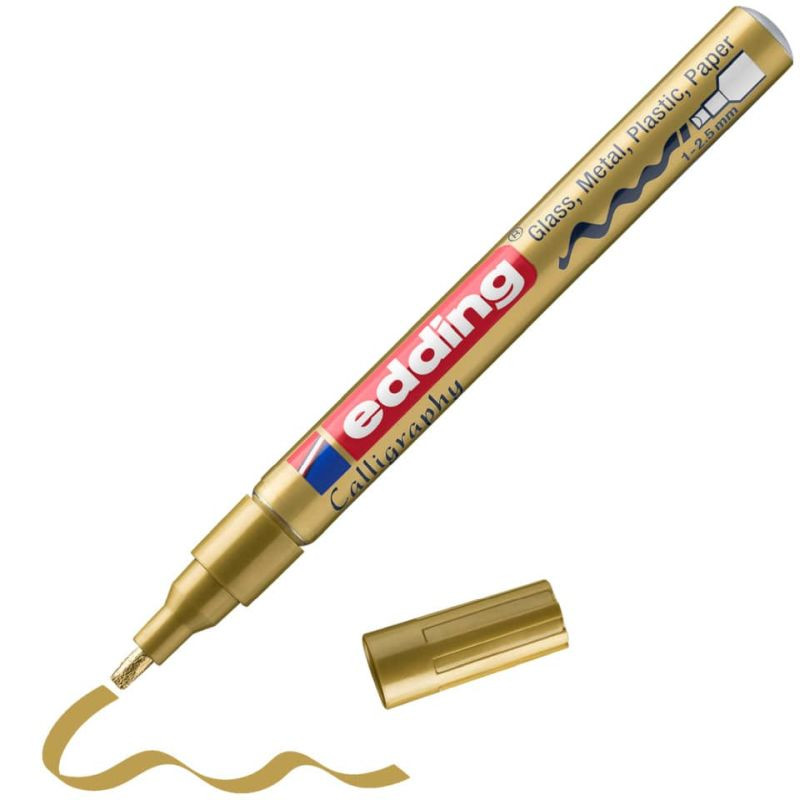 Preview: Edding 753 Lackmarker Creativ 1-2,5mm gold