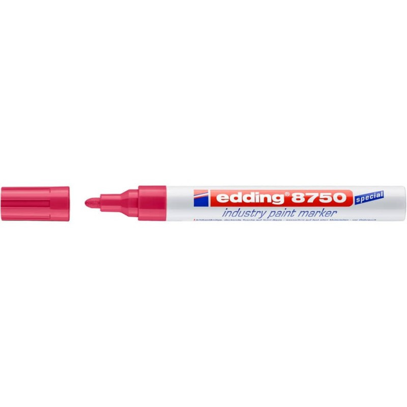 Preview: Edding 8750 Lackmalstift 2-4mm Industrie rot