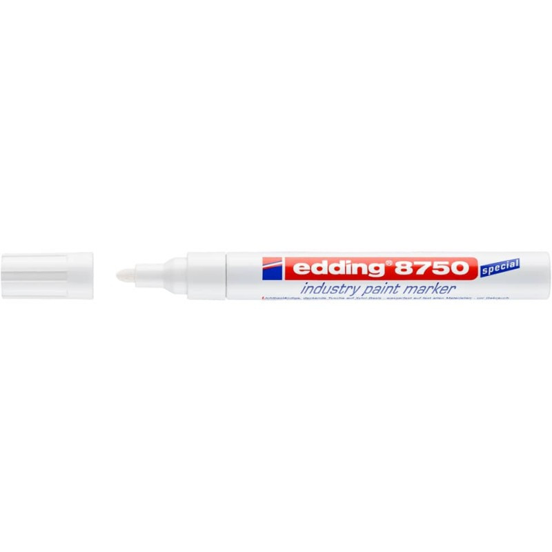 Preview: Edding 8750 Lackmalstift 2-4mm Industrie weiß
