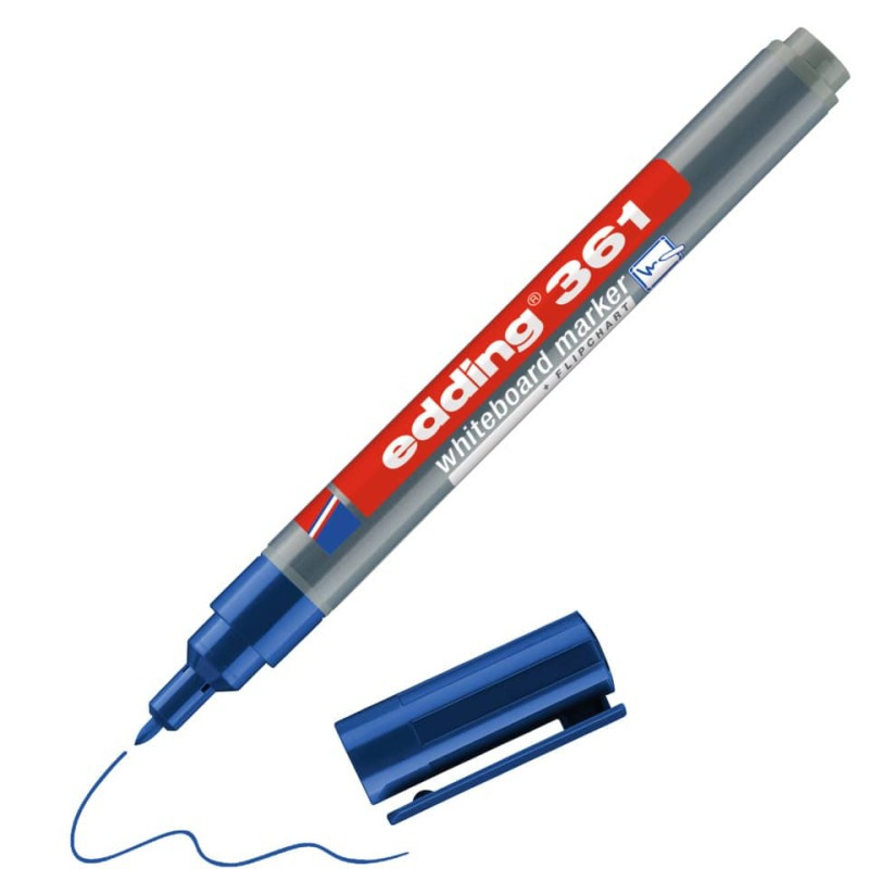 Preview: Edding 361 Flipcharts Whiteboardmarker 1mm blau